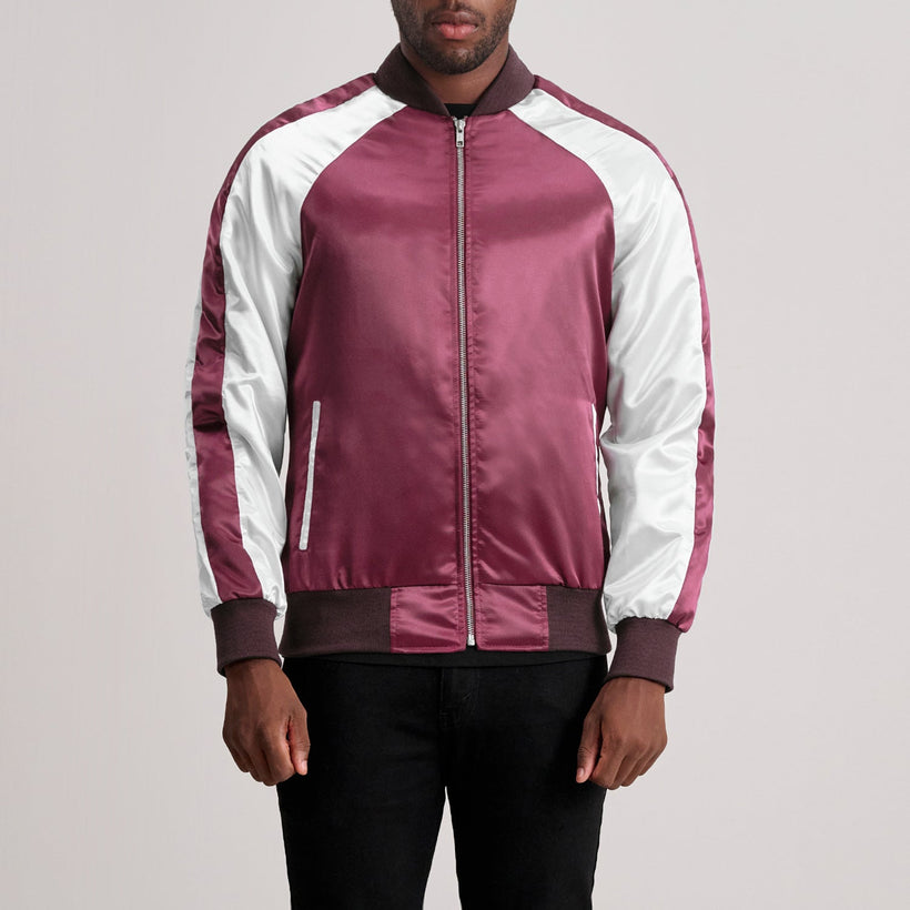 Clarke Maroon Varsity Jacket