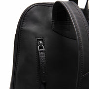 Tigris Full-Grain Leather Backpack - Structured Side Profile Showing Gusset Depth &amp; Expansion Capacity