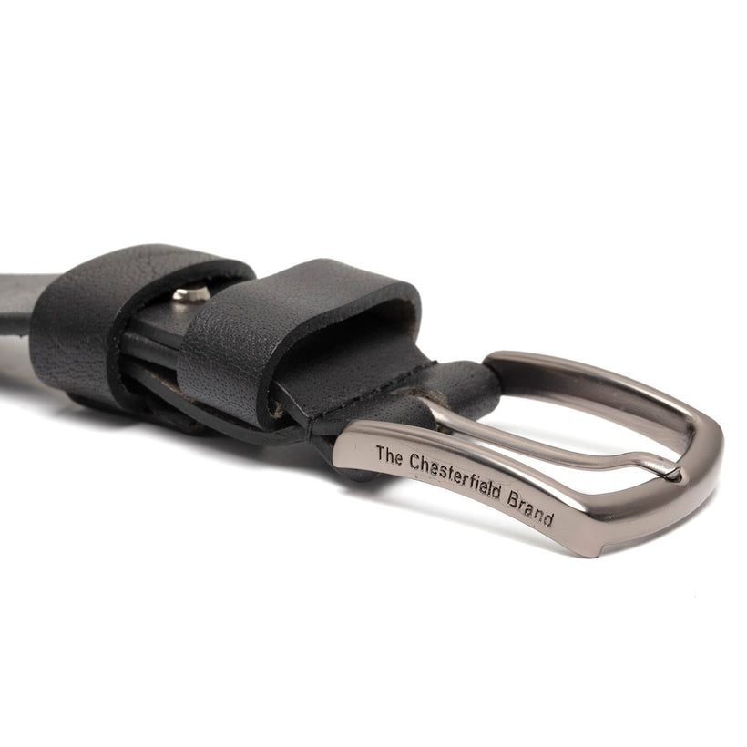 Classic 100% Full-Grain leather Belt - Rear Perspective Showing Reinforced Leather Straps & Stitching