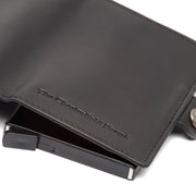 
Lagos Full-Grain Leather Card Holder - Structured Side Profile Showing Gusset Depth & Expansion Capacity