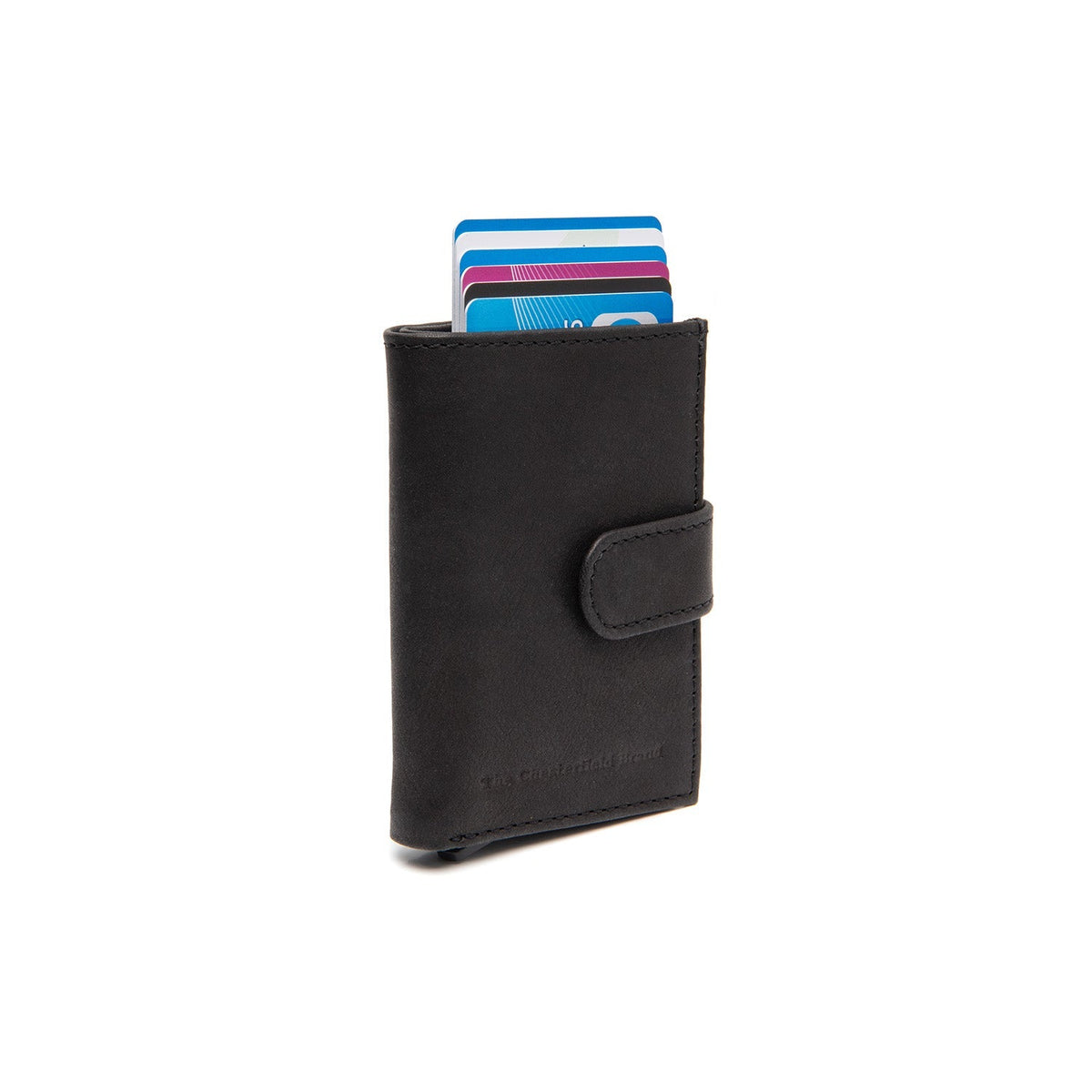 
Torola Full-Grain Leather Card Holder in Classic 100% Full-Grain Leather - Full Exterior Front Profile View | Buy Online
