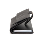 
Torola Full-Grain Leather Card Holder - Structured Side Profile Showing Gusset Depth & Expansion Capacity