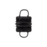 
Close-Up Detail of Classic Collar & Heavy-Duty Zipper Hardware on Ezra Full-Grain Leather Handbag
