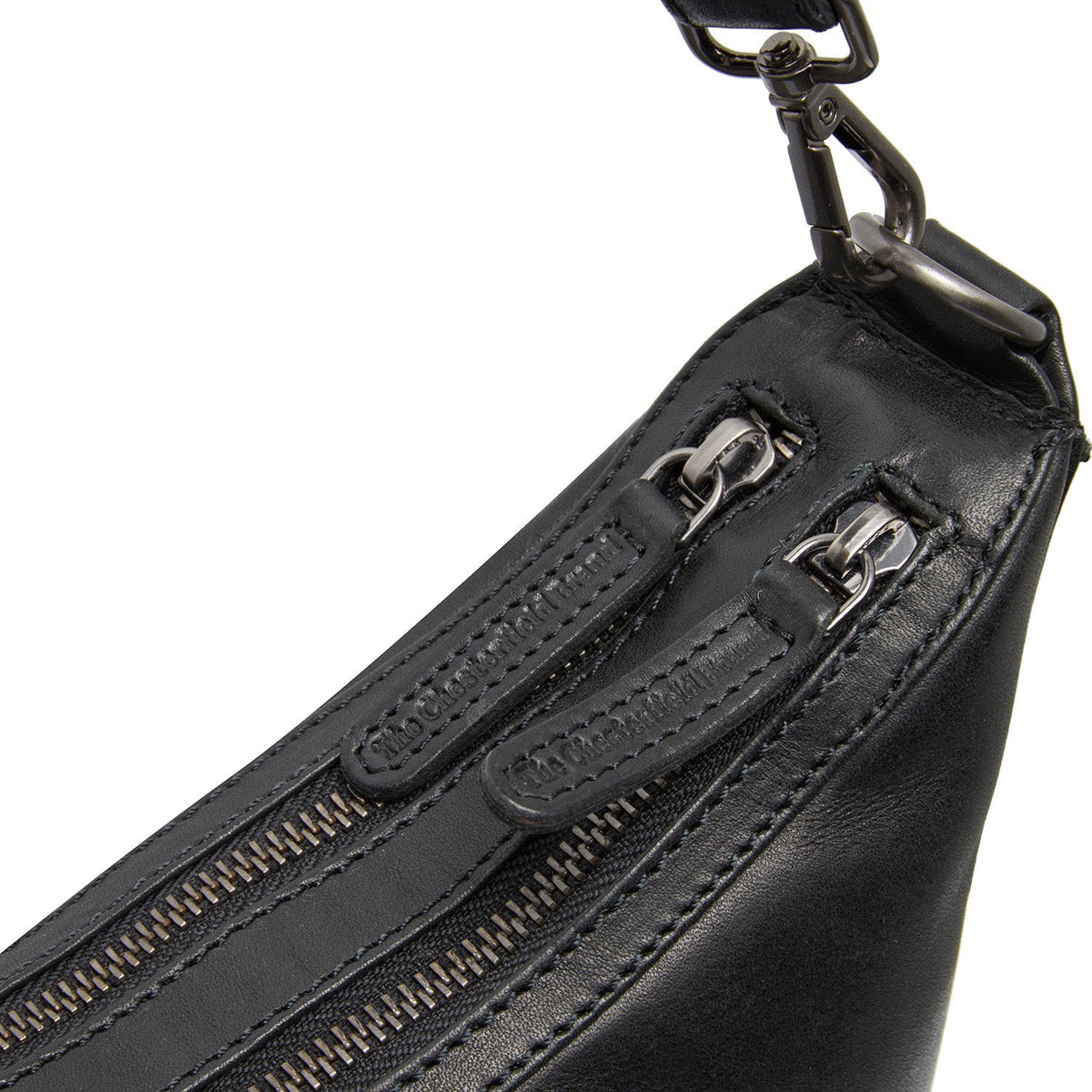 
Moneva Full-Grain Leather Shoulder Bag - Structured Side Profile Showing Gusset Depth & Expansion Capacity
