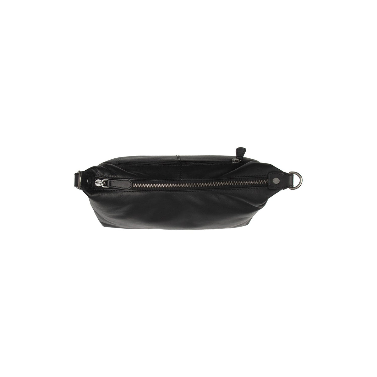 
Skara Full-Grain Leather Shoulder Bag - Structured Side Profile Showing Gusset Depth & Expansion Capacity