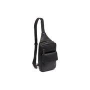 
Leather Sling Bag Turelle in Classic 100% Full-Grain Leather - Full Exterior Front Profile View | Buy Online