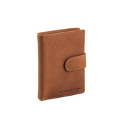 
Cognac Leather Wallet Ruby, front view