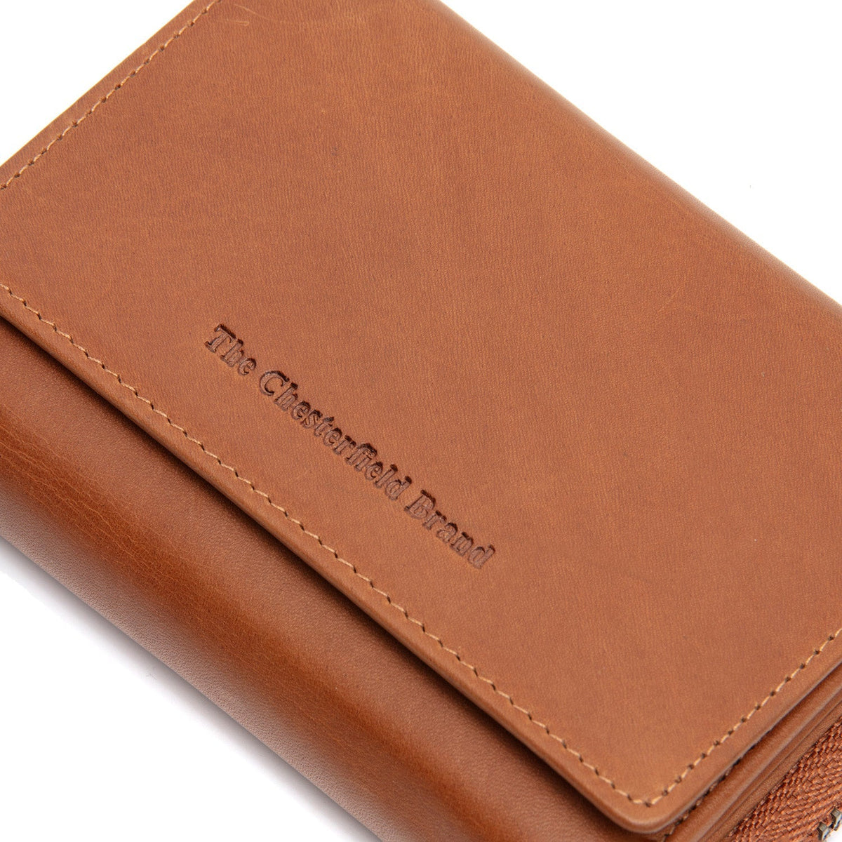 
Cognac Leather Wallet Sorraia, detail view 3
