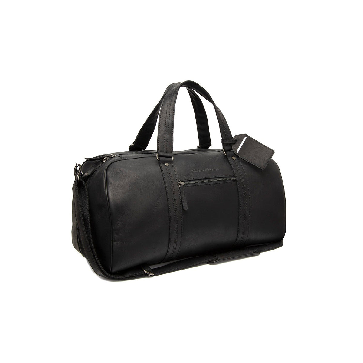
Rivaro Full-Grain Leather Weekender Bag in Classic 100% Full-Grain Leather - Full Exterior Front Profile View | Buy Online
